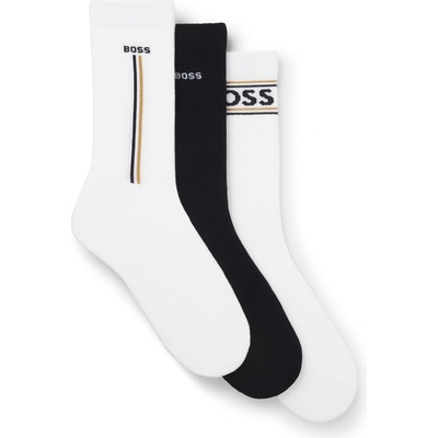 Boss Чорапи Boss 3-Pack Logo Socks - Black/White 960