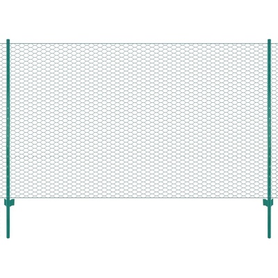 Pletivo se sloupky vidaXL, ocel, 25 x 1,5 m