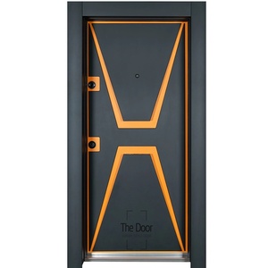 The Door Блиндирана врата Star TD 502 PVC черно оранжево (цена без монтаж)