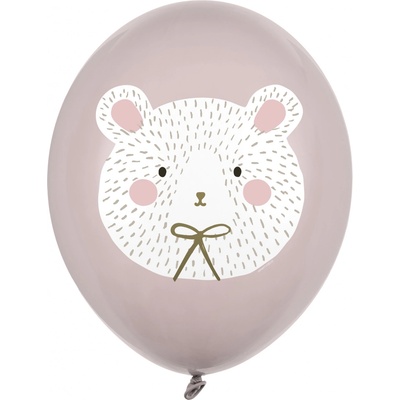 PartyDeco Balonek latex Polární medvěd 30 cm