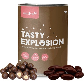 NUTIVA Zmes mandlí a lieskových orechov v horkej čokoláde 400 g