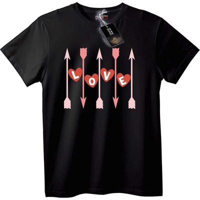 NOONEBRAND Тениска Любовни Стрели - M, Black