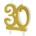 PartyDeco Свещ за торта - златна 30