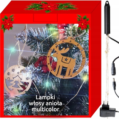 ISO 11348 Vianočné osvetlenie vlasy anjela 200 LED 9W multicolor 1.95 m