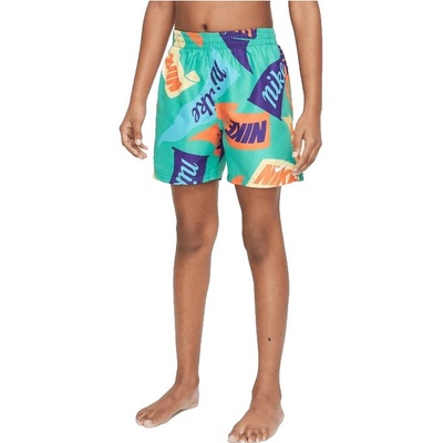 Nike Swim-Tossed Flags 4 inch chlapecké plavky Zelená