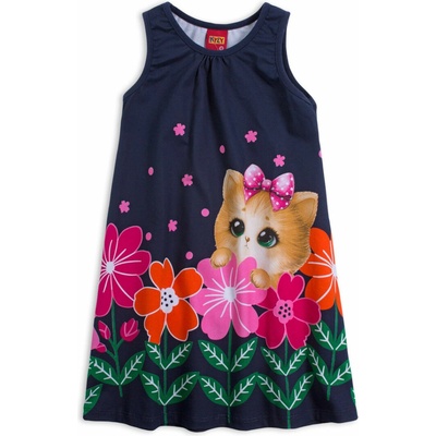 Dívčí šaty KYLY KOČIČKA modrá – Zboží Dáma