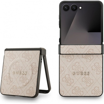 Гръб Guess PU Leather 4G Colored Ring Magnetic Case за Samsung Galaxy Z Flip 7 - Розов