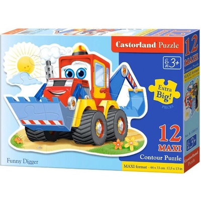 Castorland Funny Digger 12 Maxi pcs Контурен пъзел 12 броя Анимации (120024)