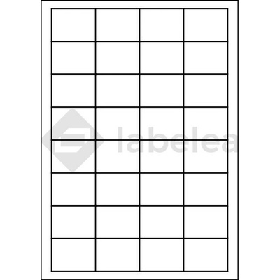 Labelea Samolepiace etikety 47x35 mm biele papierové, na hárku A4, pre laserovú a atramentovú tlač, Farba etikiet Biela, Počet hárkov v balení 100 EPS047035W032S