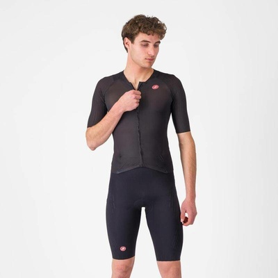 Castelli FREE SANREMO 3 SUIT SS kombinéza papriková/zimní modrá/černá