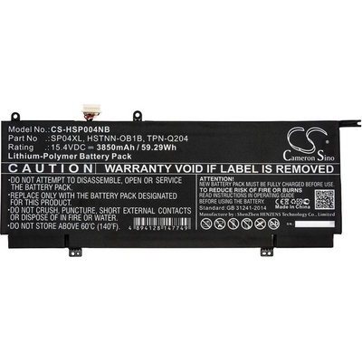 Cameron Sino HP Spectre X360 13-AP0000NA, HSTNN-OB1B, SP04XL, LiPo, 15.4V, 3850 mAh, CAMERON SINO (CS-HSP004NB)