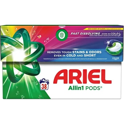 Ariel Allin1 капсули за цветно пране 38 дози