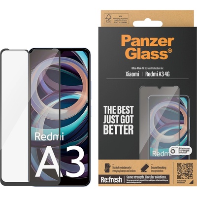Panzer Стъклен протектор PanzerGlass за Xiaomi Redmi A3 4G UWF - Черен
