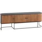 MOME Маса за телевизор от масивно манго в естествен цвят 160x55x40 cm Curve - MOME (18371)