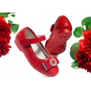 Apawwan baleríny s mašličkou elegantné zirkóny kožená vložka červené