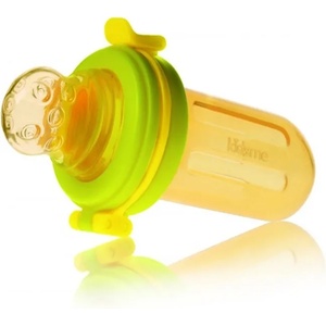 Kidsme Биберон за храна Kidsme - Скуизър, 4м+, lime and yellow (160378 LI) - baby