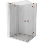 Mexen Lunar L Duo лява душ кабина 100 x 70 cm, прозрачно, розово злато - 834L-100L-070P-60-00 (834L-100L-070P-60-00)
