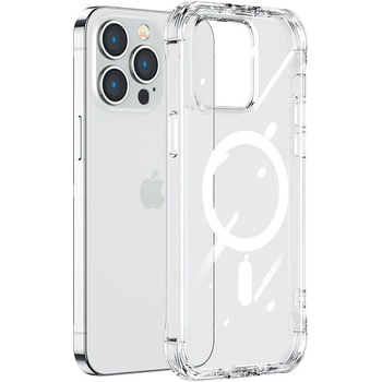 JOYROOM Кейс Joyroom Magnetic Defender за iPhone 14 Plus, със стойка, съвместим с MagSafe, прозрачен (JR-14H7)