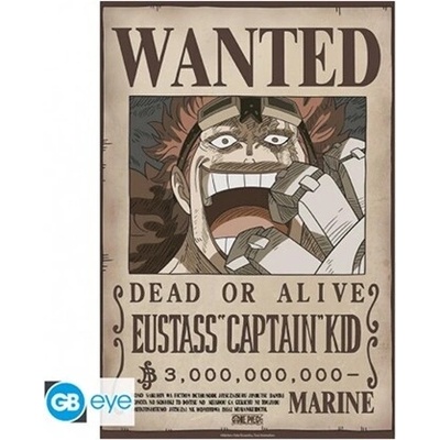 Plagát ONE PIECE Wanted Kid Wano - 52 × 38 cm