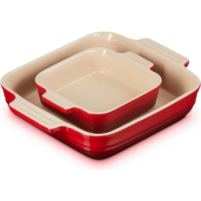 Le Creuset Форми за печене квадратни 14 + 23 см, вишнево, 2 бр (79035000600006)