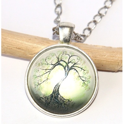 Fashion Jewerly Řetízek Amulet Strom života, Rodinné kořeny, Green Life, Tree 2531