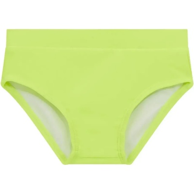 GUESS Бански слип за бебе момче в цвят лайм с голям контрастен надпис Guess