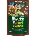 Monge BWILD Grain Free Large Breeds с биволско и зеленчуци - пауч с хапки в сос, без зърнени храни - за котенца и котки в зряла възраст от едрите породи 85 гр