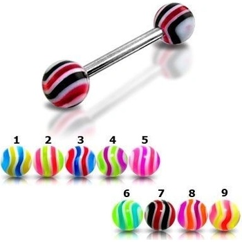 Šperky4U piercing do jazyka akrylát PJ01099-GA