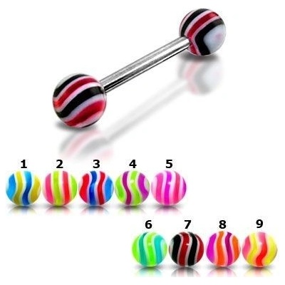 Šperky4U piercing do jazyka akrylát PJ01099-GA