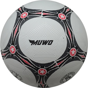 MUWO Футболна топка MUWO Topscorer rubber Football white red