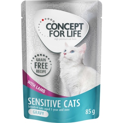 Concept for Life Sensitive Cats jahňacie bez obilnín v omáčke 48 x 85 g