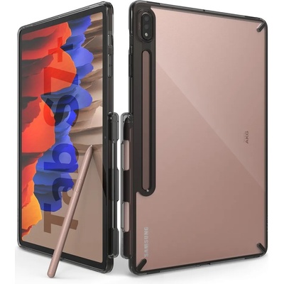 Ringke Противоударен Хибриден Калъф за Samsung Tab S8 Plus/ S7 Plus/ S7 FE Book, Ringke Fusion X Case, Черен (8809758101692)