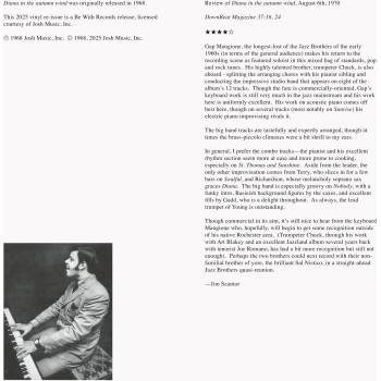 Gap Mangione - Diana In The Autumn Wind (LP) (e9857243-848a-4c56-8b44-5f786f660ea3)