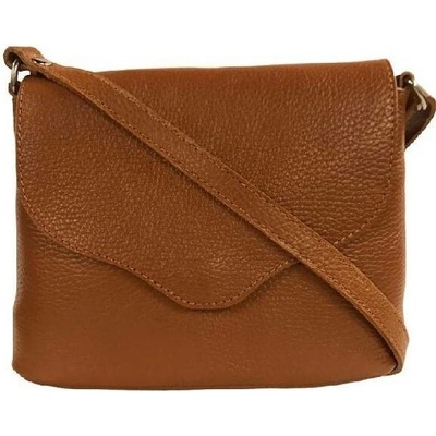 Vera Pelle dámská kožená crossbody kabelka koňaková 1661 D17/CUIO SCURO