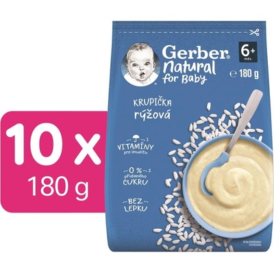 Gerber Natural Mliečna pšenično ovsená jablko a slivka 6 x 220 g