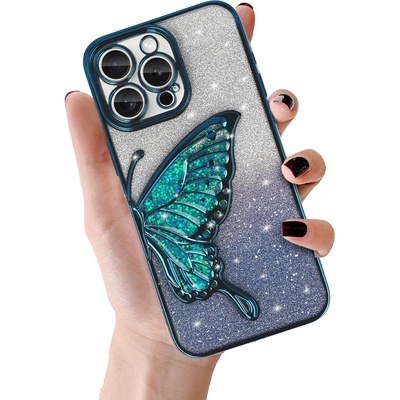 Tel Protect Butterfly Water pro iPhone 14 modrý