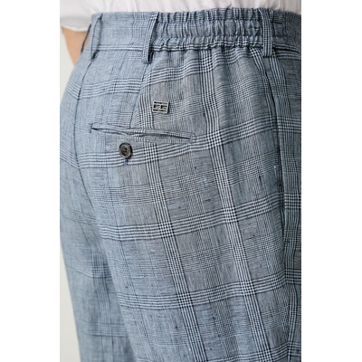 Tommy Hilfiger официален панталон мъжки от лен NEW YORK (MW0MW42715)