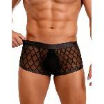 SuperLove Sexy Sheer Men Boxer 56 Black M