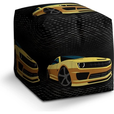 Sablio Taburet Cube Chevrolet Camaro Puntíky: 40x40x40 cm