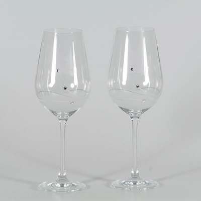 Crystalex Bohemia Glass Sklenice se Swarovski Elements na červené víno 470 ml