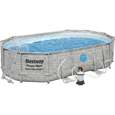 Bestway Power Steel Stacked Stone Swim Vista