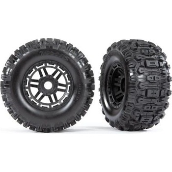Traxxas колело 2.8/3.6", диск черен, гума Sledgehammer (2)
