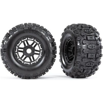 Traxxas колело 2.8/3.6", диск черен, гума Sledgehammer (2)