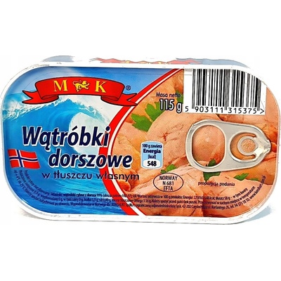 MK Tresčia pečeň vo vlastnom tuku 115 g