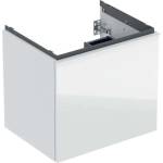 Geberit Acanto - Шкафче за умивалник, 59x54x48 см, 1 чекмедже, стъкло/бяло 503.003. 01.2 (503.003.01.2)