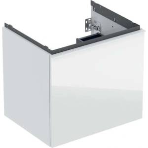 Geberit Acanto - Шкафче за умивалник, 59x54x48 см, 1 чекмедже, стъкло/бяло 503.003. 01.2 (503.003.01.2)