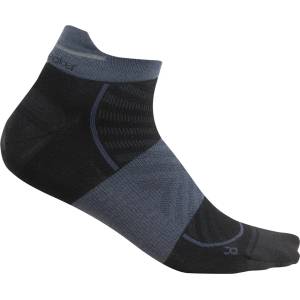 Icebreaker Мъжки чорапи за бягане Icebreaker Merino Run+ Ultralight Micro Running socks - Black / Graphite - размер 44, 5-46, 5 (EU) (201-8163-0113)