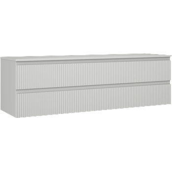 Mexen Rivel баня шкаф под мивка 160 см с плот, 2 чекмеджета, оребрена, сива мат - 91A20-16047-2-BFFC62 (91A20-16047-2-BFFC62)