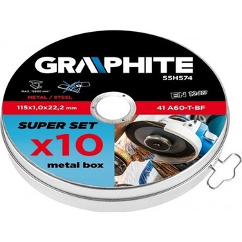 Graphite kotouč řezný 115 x 1.0 x 22.2 mm 41 A60-T-BF 10 ks.