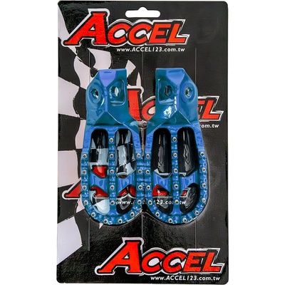 ACCEL stupačky KTM SX / SXF / XC / XCF 125 / 250 / 250 / 300 / 350 / 450 23-25, HUSQVARNA TC / TX / FC / FX 125 / 250 / 300 / 350 / 450 23-25 barva modrá